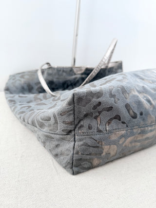Carlos Falchi suede textured large tote bag