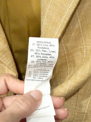 Maria Vittoria Paolillo matching striped pantsuit, 40 IT / US 4
