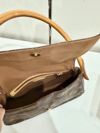 Louis Vuitton Monogram Mini Looping Shoulder Bag Brown Women's One Size