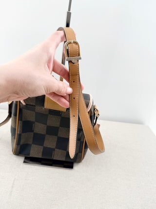 Fendi vintage checked Damier messenger bag crossbody