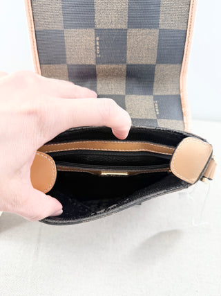 Fendi vintage checked Damier messenger bag crossbody