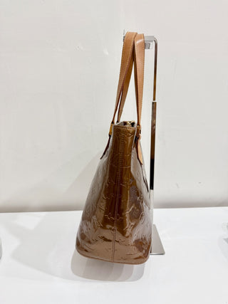 Louis Vuitton Houston Monogram Vernis Leather Tote Bag Bronze Women's One Size