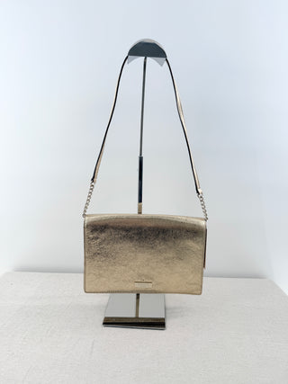 Kate Spade metallic leather clutch and shoulder flap bag