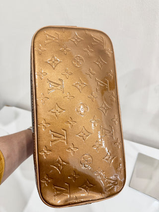 Louis Vuitton Houston Monogram Vernis Leather Tote Bag Bronze Women's One Size