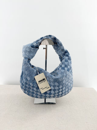 Bottega Veneta jodie teen bag napa leather in denim effect, teen