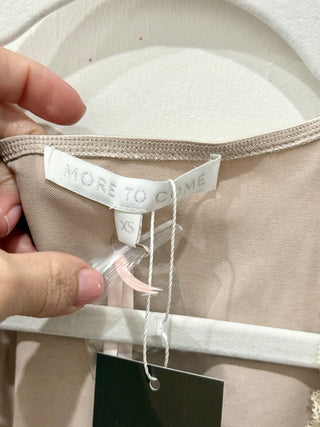 More To Come satin lace trim sleeveless top, XS