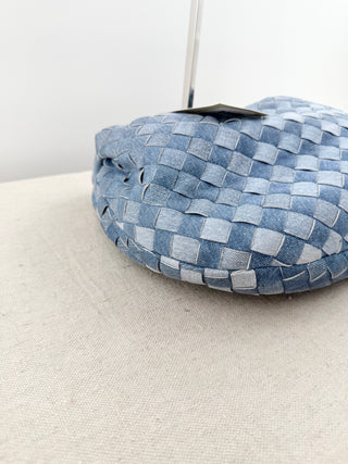 Bottega Veneta jodie teen bag napa leather in denim effect, teen