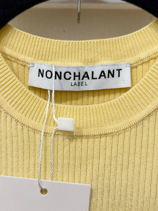 Nonchalant knit pleated set top and maxi skirt, XS