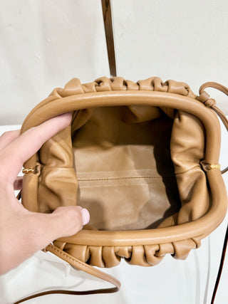 Bottega Veneta The Pouch Mini Leather Shoulder Bag Brown Women's
