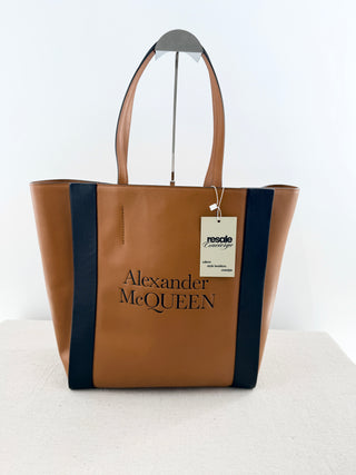 Alexander McQueen shopper leather tote bag with logo