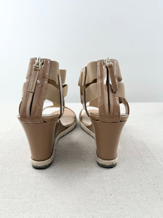 Fendi patent leather wedges, 39.5
