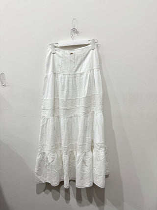 Lounge long eyelet skirt, 4