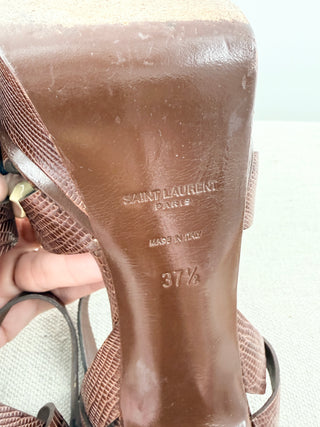 Saint Laurent platform leather tribute sandals, 37.5