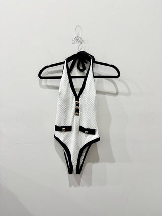 CupShe textured halterneck swimsuit, XS