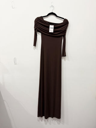 Meshki off shoulder long dress mesh, XS