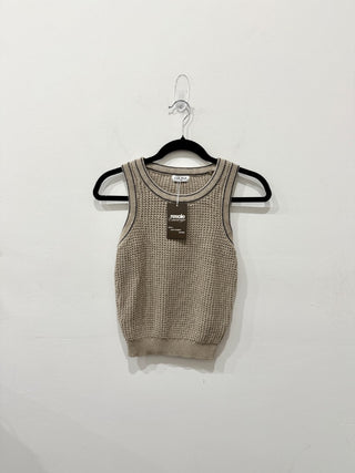 Lounge crochet sleeveless top, XS