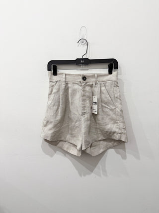 Parentezi linen pleated shorts, XS