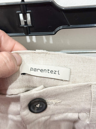 Parentezi linen pleated shorts, XS