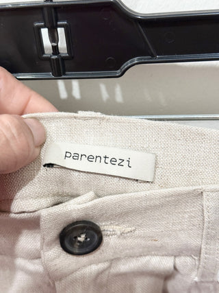 Parentezi linen pleated shorts, XS