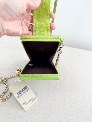 Ximena Kavalekas box phone bag python with chain strap