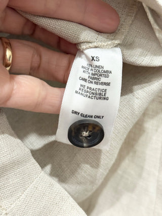 Parentezi linen pleated shorts, XS