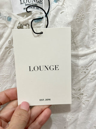 Lounge cotton eyelet blue ribbon corset top, 2