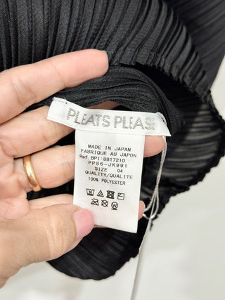 Issey Miyake Pleats Please Kimono Sleeve Pleated Blouse Top Black Women's Size 4