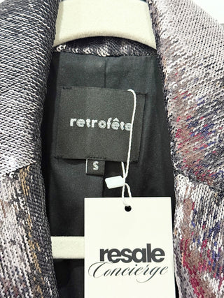 Retrofete sequin blazer and jean sequin pants, S
