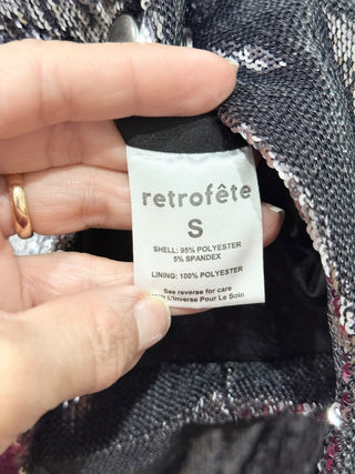 Retrofete sequin blazer and jean sequin pants, S