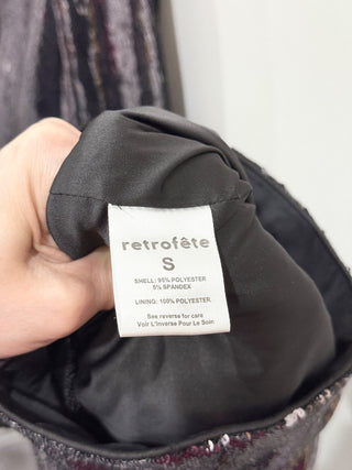 Retrofete sequin blazer and jean sequin pants, S