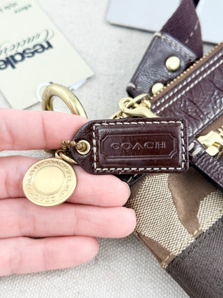 Coach signature stripe demi shoulder bag 10120