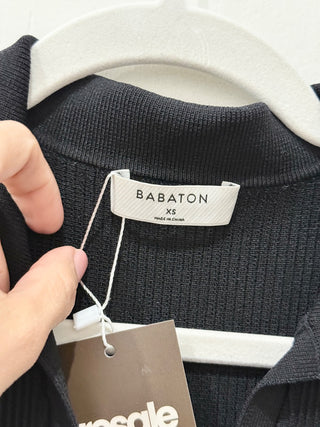 Babaton polo collar mini dress ribbed, XS