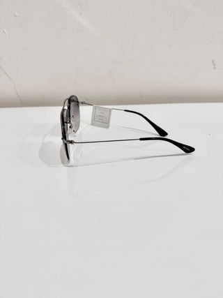 Prada SPR58O Polycarbonate Aviator Sunglasses Gray Men's