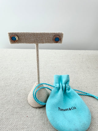 Tiffany & Co. white gold turquoise stud earrings