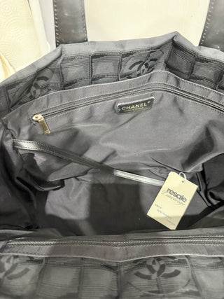 Chanel 2006-2008 New Travel Line Nylon Tote Bag Black Women's One Size