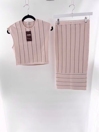 Ronny Kobo knit set top and midi skirt, XS