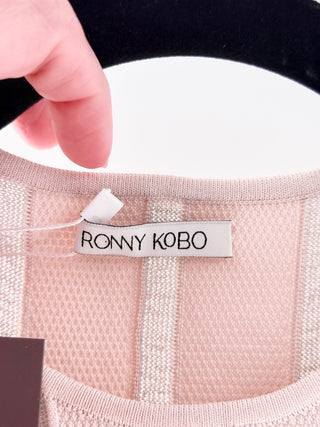 Ronny Kobo knit set top and midi skirt, XS
