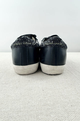Golden Goose superstar leather sneakers with sparkle, 38