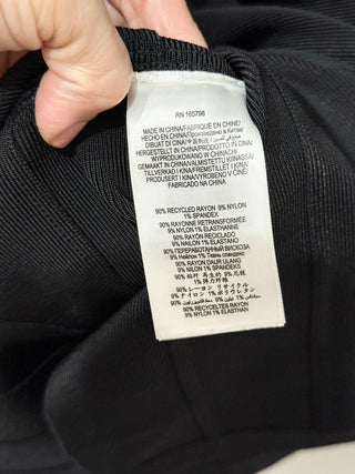 Herve Leger Strapless Bandage Formal Cocktail Long Dress Black Womens Size Small