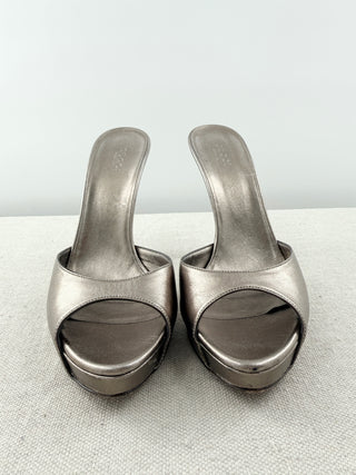 Gucci vintage bamboo detail mules leather, 38