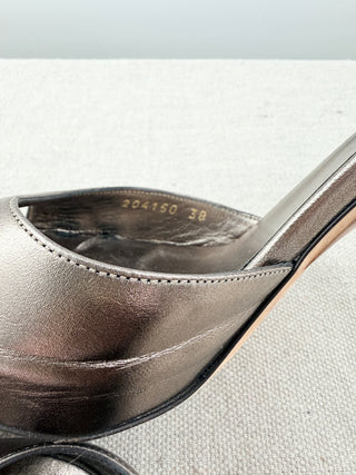 Gucci vintage bamboo detail mules leather, 38
