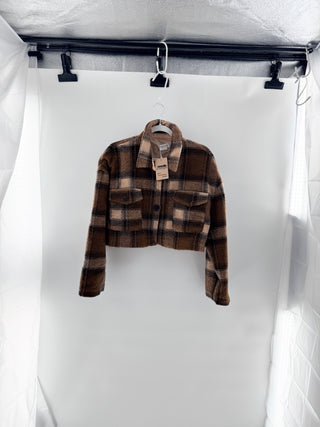 Lovers and Friends plaid cropped jacket, M