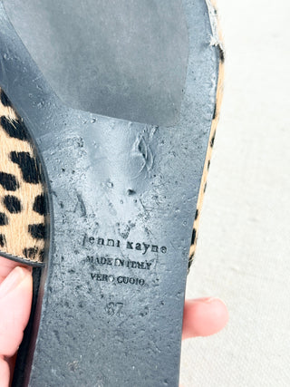 Jenni Kayne pony hair mule cheetah, 37