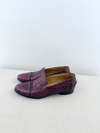 Lanvin textured leather loafers with small heel, 40