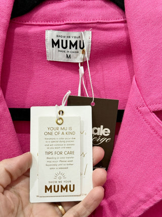 Show Me Your Mumu denim sleeveless jumpsuit, M