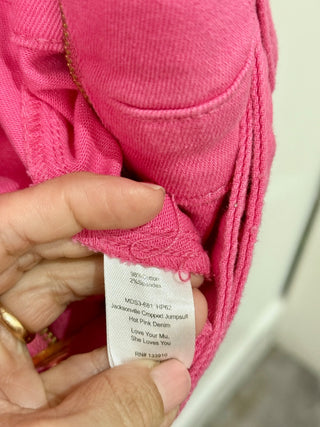 Show Me Your Mumu denim sleeveless jumpsuit, M