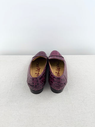 Lanvin textured leather loafers with small heel, 40