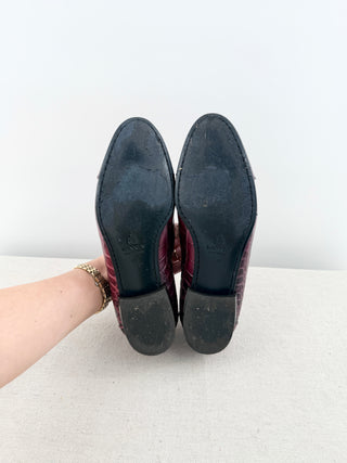 Lanvin textured leather loafers with small heel, 40