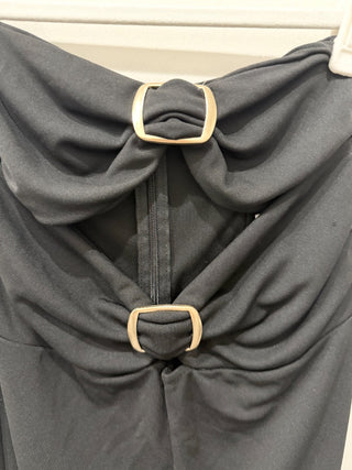 LPA strapless jumpsuit with buckles, XS