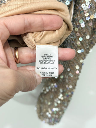 Camila Coelho sequin one shoulder bodysuit, XS